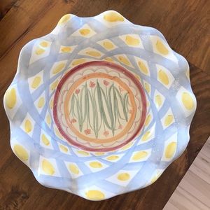 MacKenzie Childs pedestal bowl